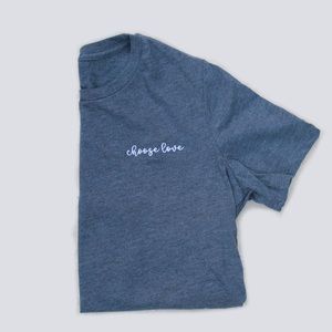 Soft Modern Tee - Choose Love - Heathered Navy